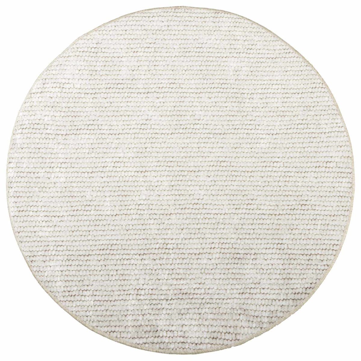 vidaXL Rug Cream Ø 120 cm 100% Polyester 3 mm Washable