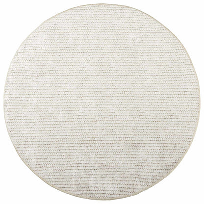vidaXL Rug Cream Ø 120 cm 100% Polyester 3 mm Washable