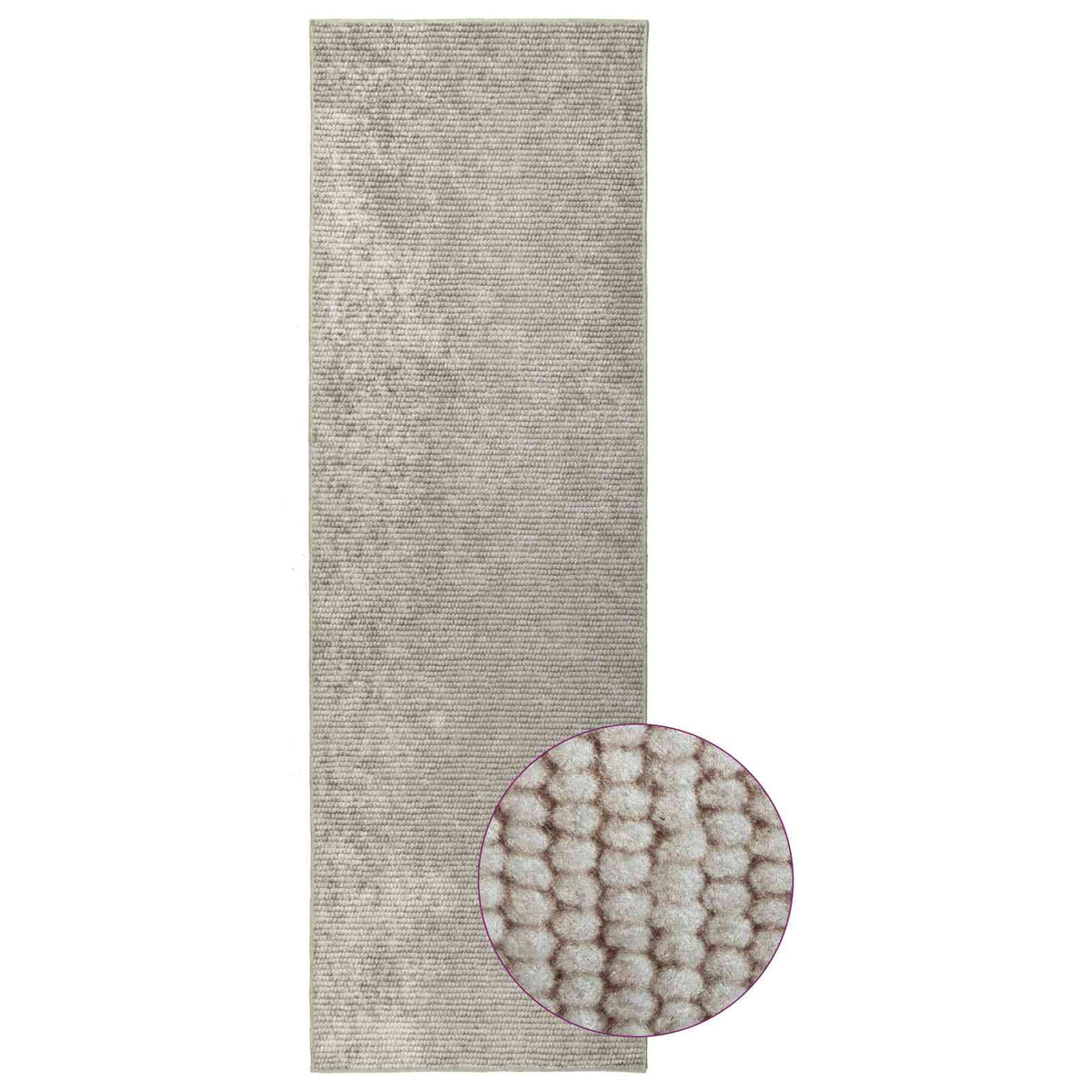 vidaXL Rug Beige 50 x 300 cm 100% Polyester 3 mm Washable