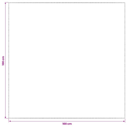 vidaXL Rug Beige 100 x 100 cm 100% Polyester 3 mm Washable