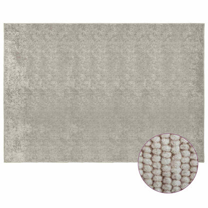 vidaXL Rug Beige 160 x 230 cm 100% Polyester 3 mm Washable