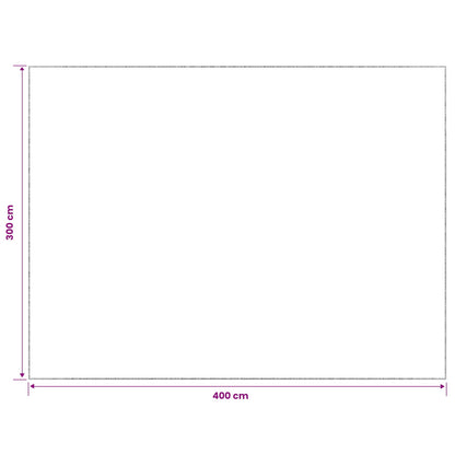 vidaXL Rug Beige 300 x 400 cm 100% Polyester 3 mm Washable