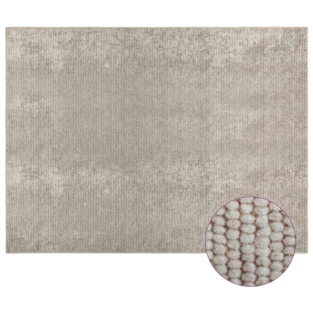 vidaXL Rug Beige 300 x 400 cm 100% Polyester 3 mm Washable