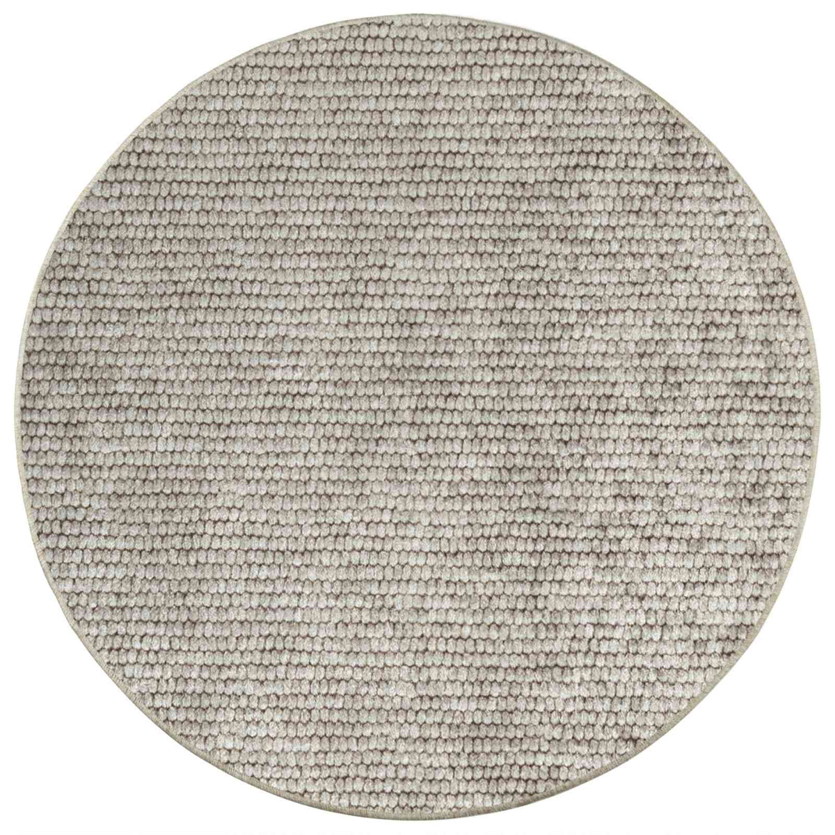 vidaXL Rug Beige Ø 120 cm 100% Polyester 3 mm Washable