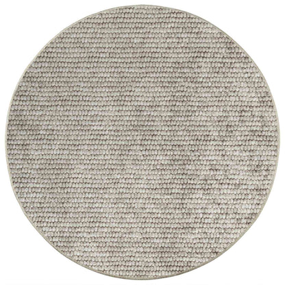 vidaXL Rug Beige Ø 120 cm 100% Polyester 3 mm Washable