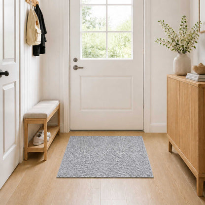 vidaXL Rug Grey 100 x 100 cm 100% Polyester 3 mm Washable