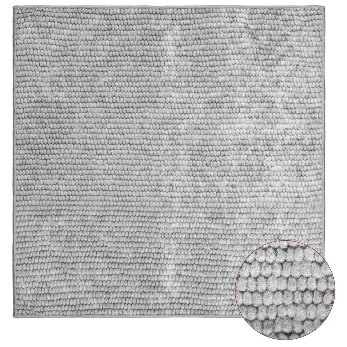 vidaXL Rug Grey 100 x 100 cm 100% Polyester 3 mm Washable