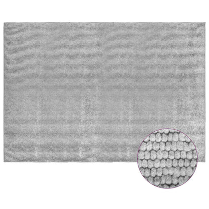 vidaXL Rug Grey 120 x 180 cm 100% Polyester 3 mm Washable