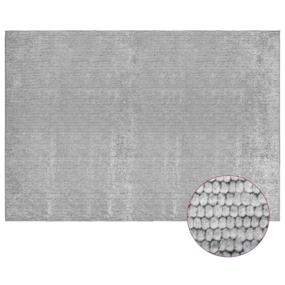vidaXL Rug Grey 160 x 230 cm 100% Polyester 3 mm Washable