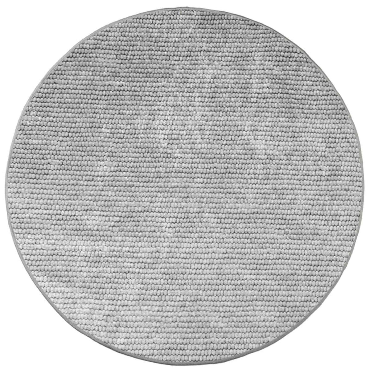 vidaXL Rug Grey Ø 120 cm 100% Polyester 3 mm Washable