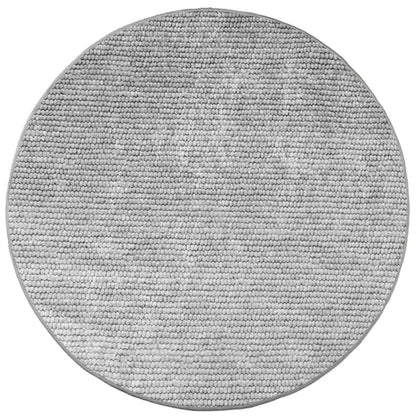 vidaXL Rug Grey Ø 120 cm 100% Polyester 3 mm Washable