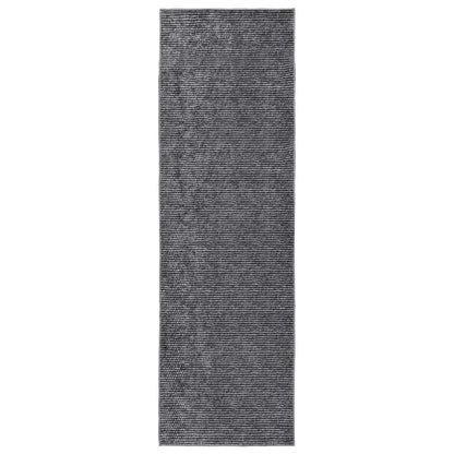 vidaXL Rug Anthracite 50 x 250 cm 100% Polyester 3 mm Washable
