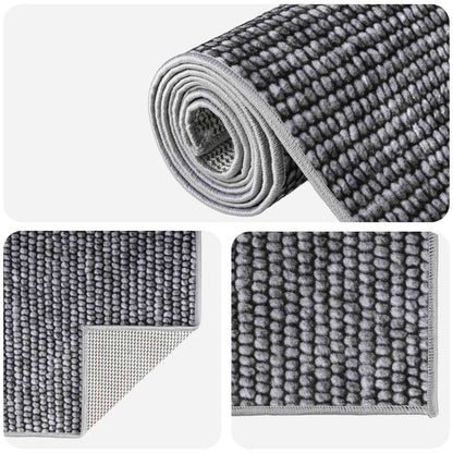 vidaXL Rug Anthracite 80 x 150 cm 100% Polyester 3 mm Washable