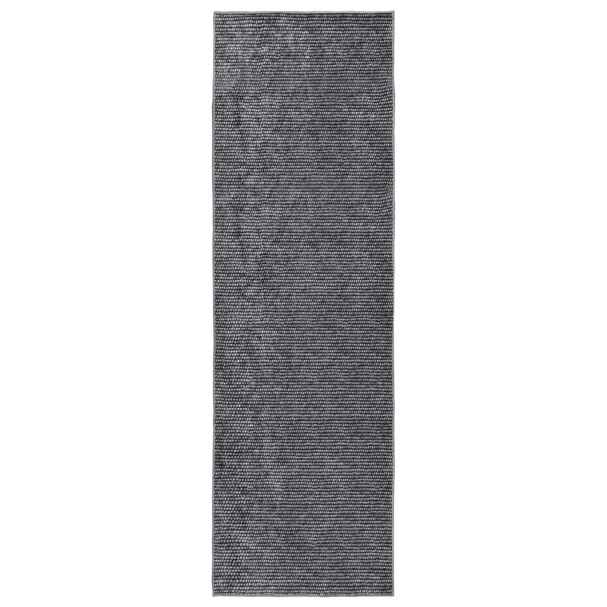 vidaXL Rug Anthracite 80 x 400 cm 100% Polyester 3 mm Washable