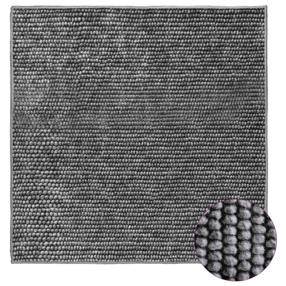 vidaXL Rug Anthracite 100 x 100 cm 100% Polyester 3 mm Washable