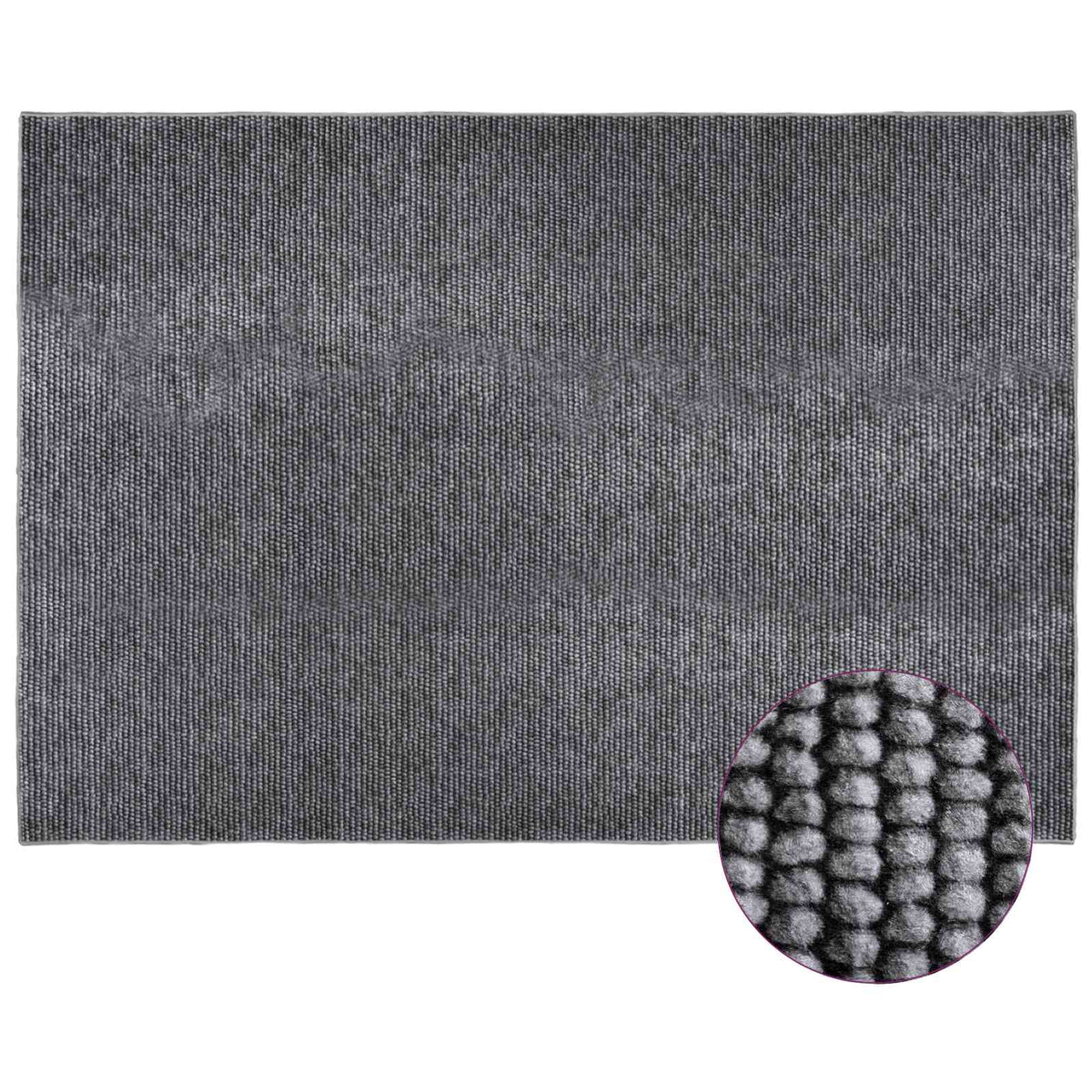 vidaXL Rug Anthracite 160 x 230 cm 100% Polyester 3 mm Washable
