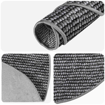 vidaXL Rug Anthracite Ø 120 cm 100% Polyester 3 mm Washable