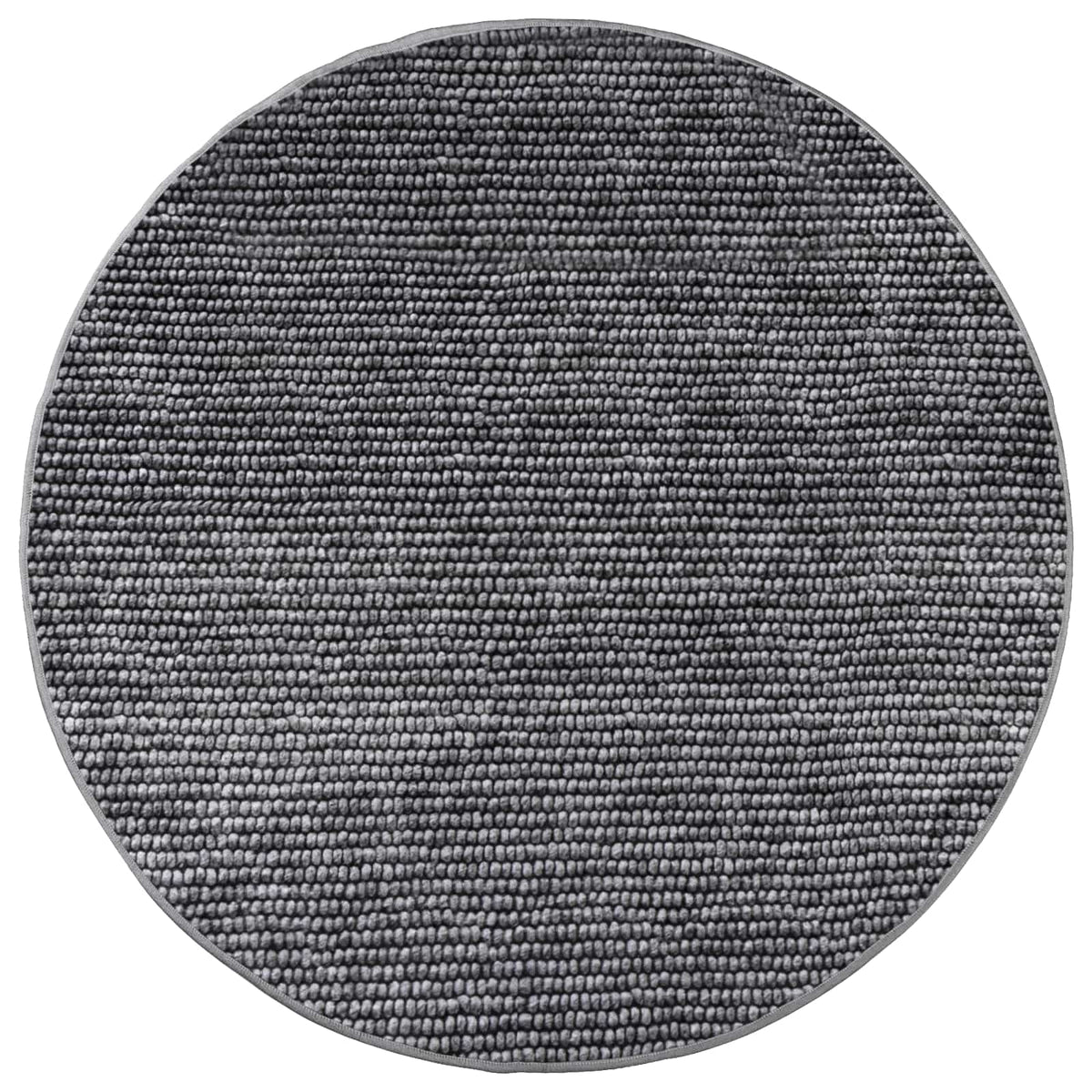 vidaXL Rug Anthracite Ø 120 cm 100% Polyester 3 mm Washable
