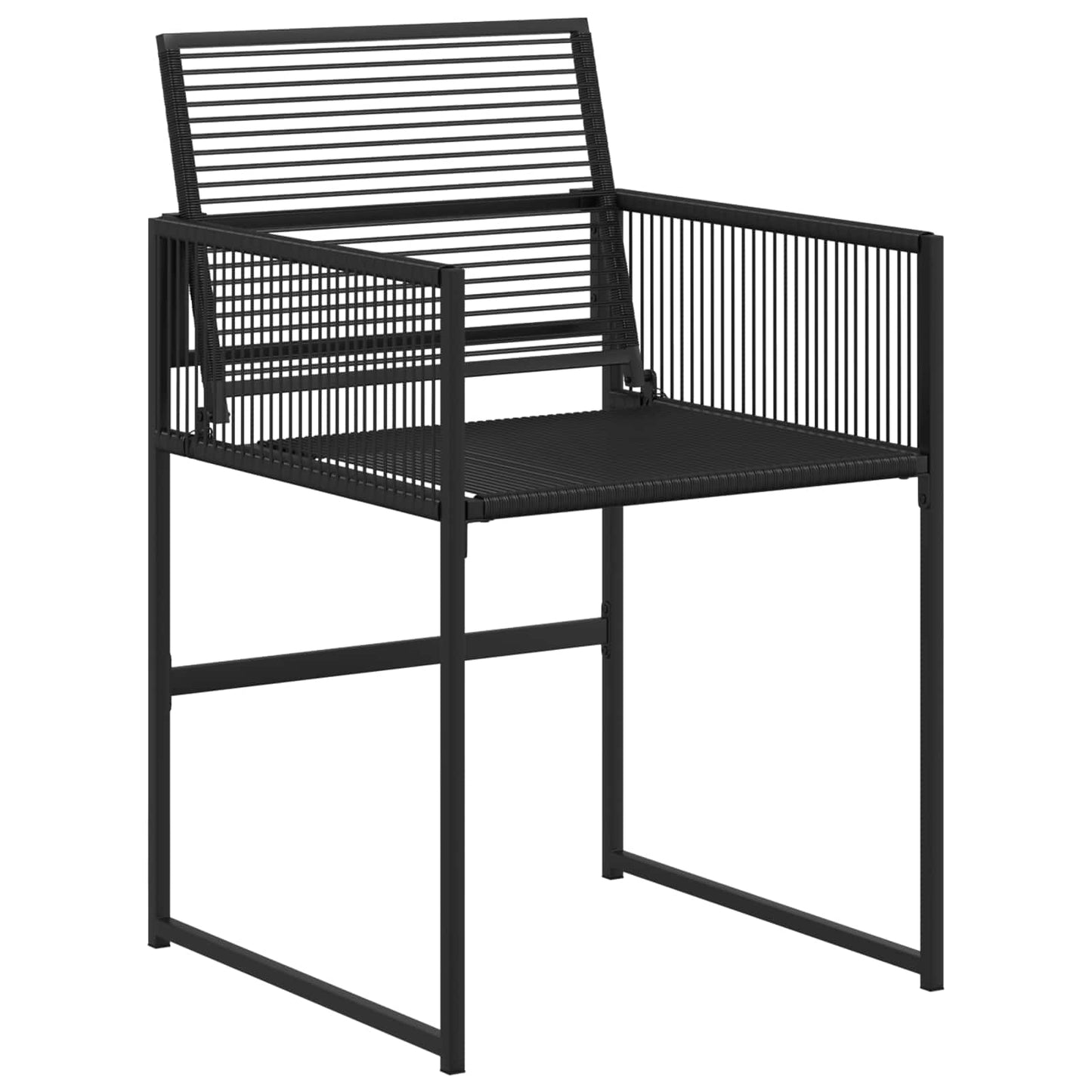 vidaXL Garden Dining Set 5 pcs Black Poly Rattan