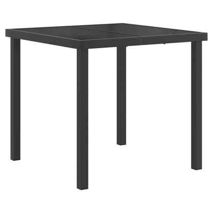 vidaXL Garden Dining Set 5 pcs Black Poly Rattan