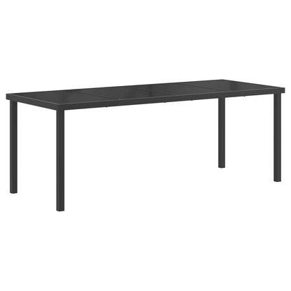 vidaXL Garden Dining Set 9 pcs Black and Anthracite 200 x 80 x 73 cm