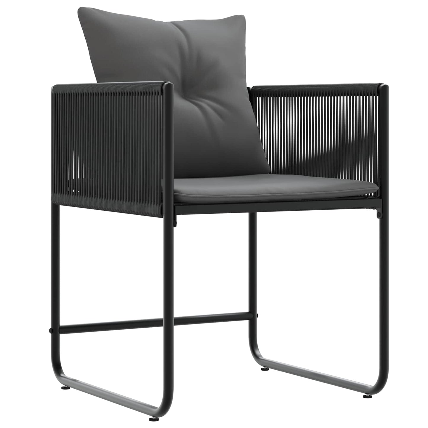 vidaXL Garden Dining Set 9 pcs Black and Anthracite 200 x 80 x 73 cm