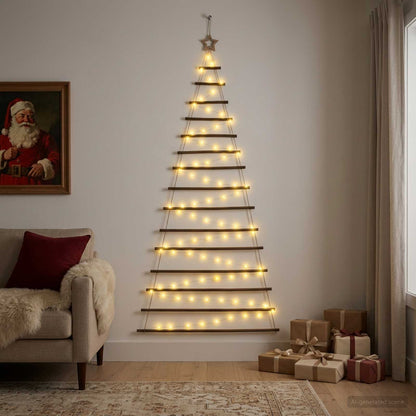 vidaXL Hanging Christmas Tree 210 cm 130 LEDs Warm White