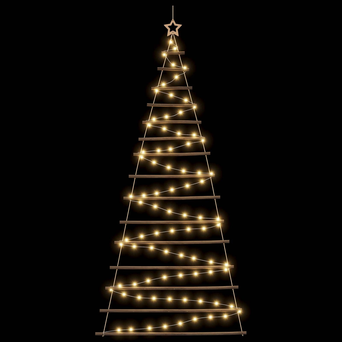 vidaXL Hanging Christmas Tree 210 cm 130 LEDs Warm White