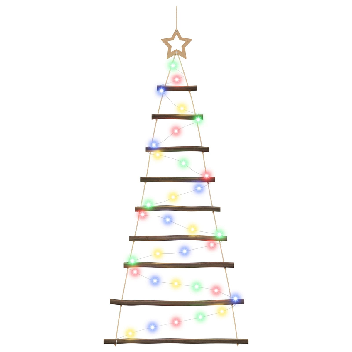 vidaXL Hanging Christmas Tree 120 cm 50 LEDs Multicolour