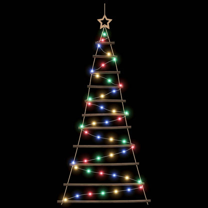 vidaXL Hanging Christmas Tree 150 cm 80 LEDs Multicolour