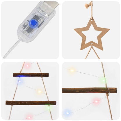 vidaXL Hanging Christmas Tree 180 cm 100 LEDs Multicolour