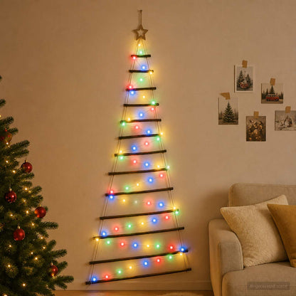 vidaXL Hanging Christmas Tree 180 cm 100 LEDs Multicolour