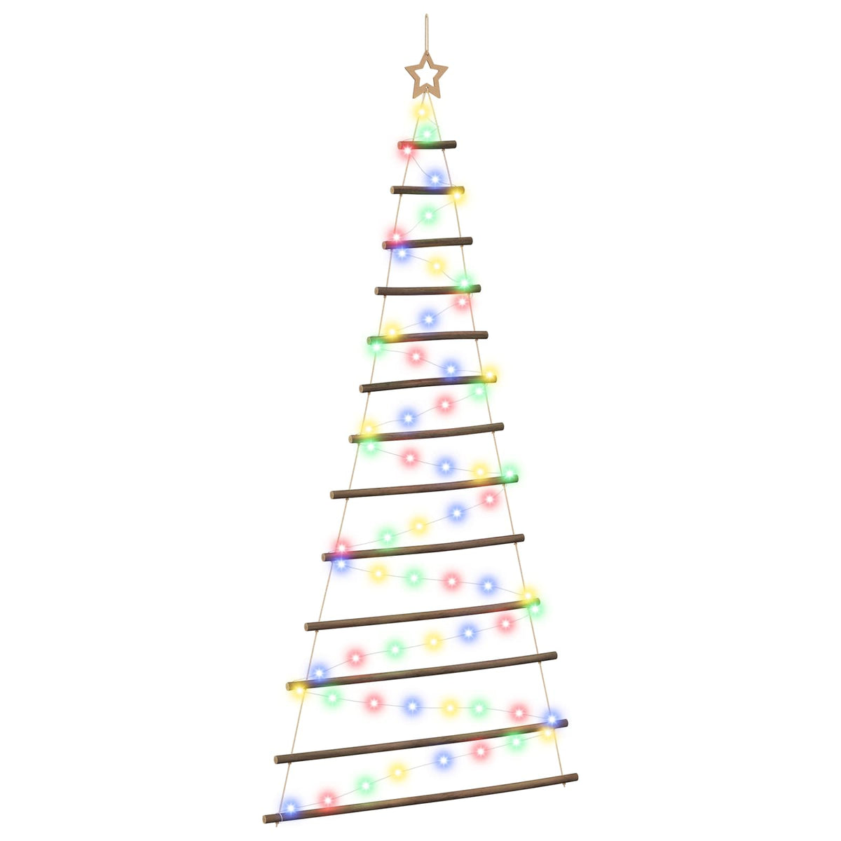 vidaXL Hanging Christmas Tree 180 cm 100 LEDs Multicolour