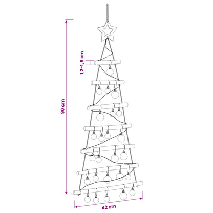 vidaXL Hanging Christmas Tree with Baubles 90 cm 30 LEDs Warm White