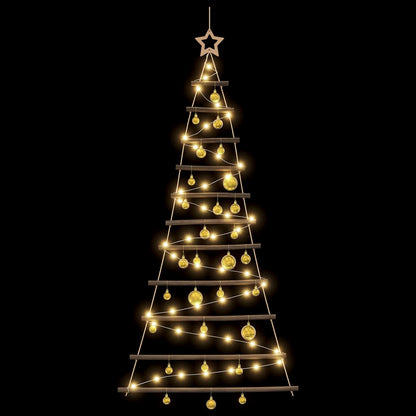 vidaXL Hanging Christmas Tree with Baubles 150 cm 80 LEDs Warm White