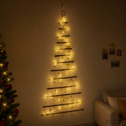 vidaXL Hanging Christmas Tree with Baubles 180 cm 100 LEDs Warm White