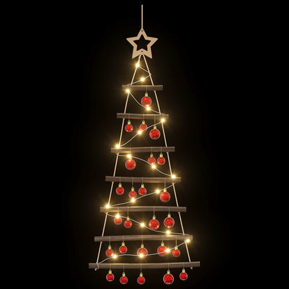 vidaXL Hanging Christmas Tree with Baubles 90 cm 30 LEDs Warm White