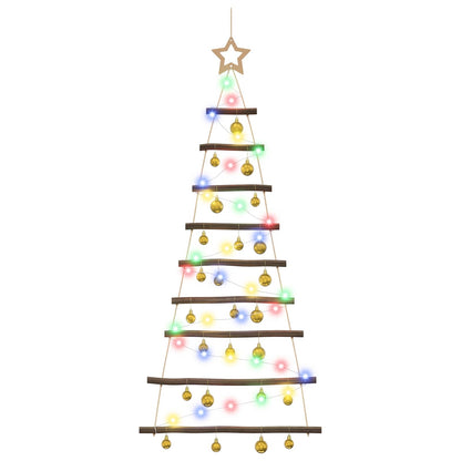 vidaXL Hanging Christmas Tree with Baubles 120 cm 50 LEDs Multicolour