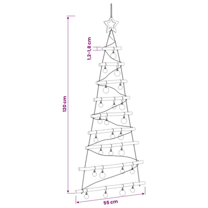 vidaXL Hanging Christmas Tree with Baubles 120 cm 50 LEDs Multicolour