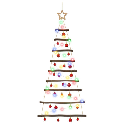 vidaXL Hanging Christmas Tree with Baubles 120 cm 50 LEDs Multicolour
