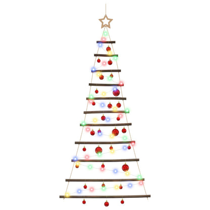 vidaXL Hanging Christmas Tree with Baubles 150 cm 80 LEDs Multicolour