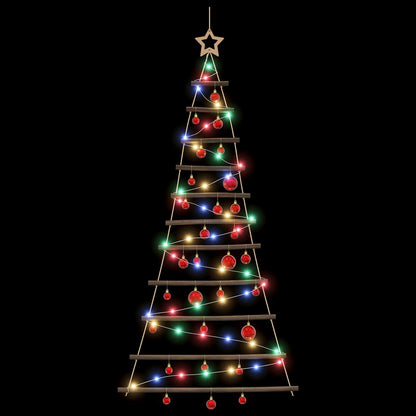vidaXL Hanging Christmas Tree with Baubles 150 cm 80 LEDs Multicolour