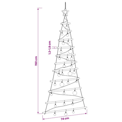 vidaXL Hanging Christmas Tree with Baubles 150 cm 80 LEDs Multicolour