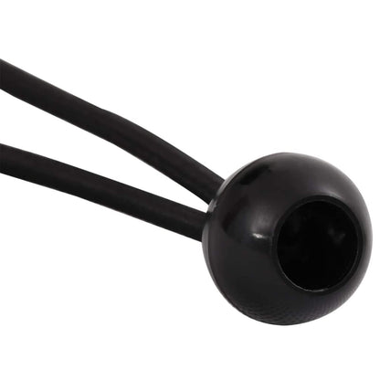 vidaXL Bungee Cords with Balls 100 pcs Black 4 mm x 22 cm