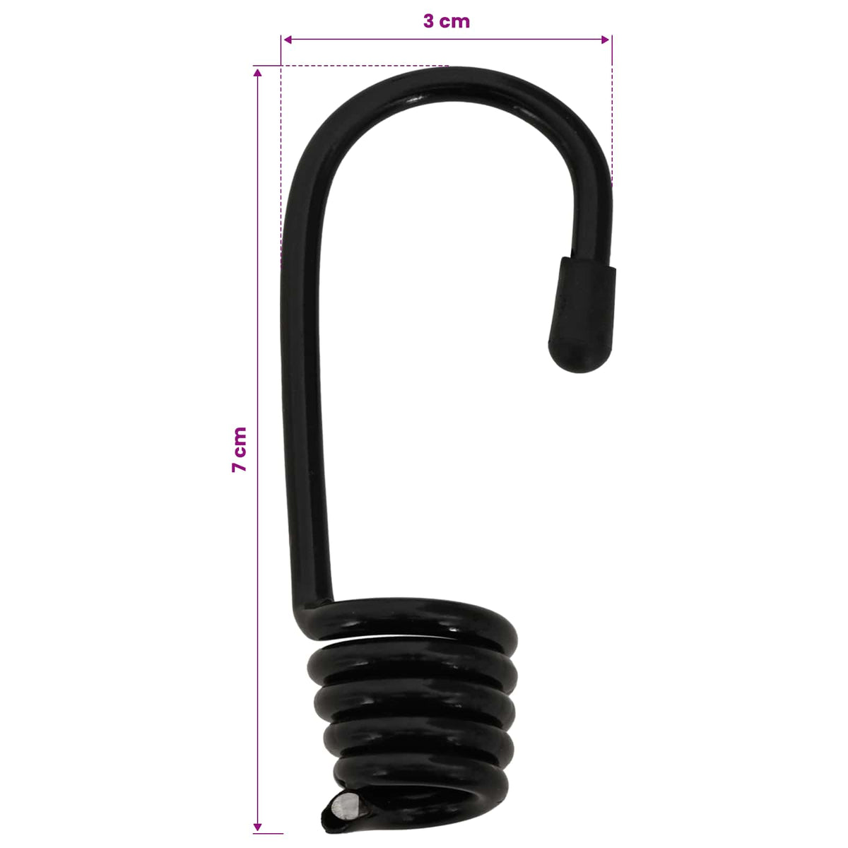 vidaXL Hooks 12 pcs Black 4 mm x 5 cm Steel