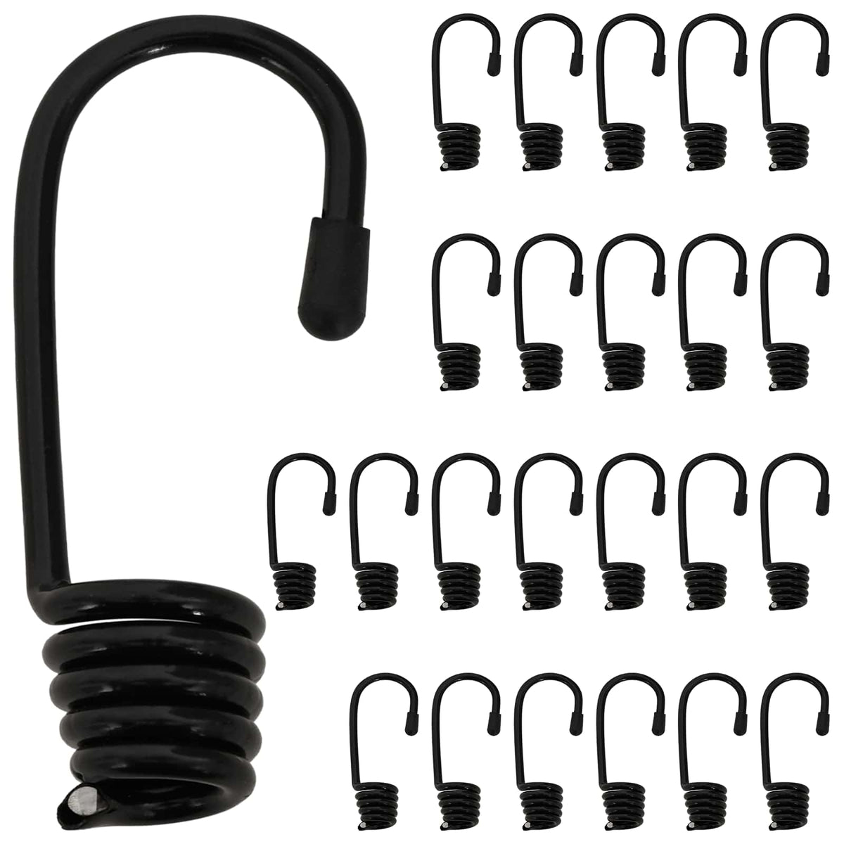 vidaXL Hooks 24 pcs Black 4 mm x 5 cm Steel