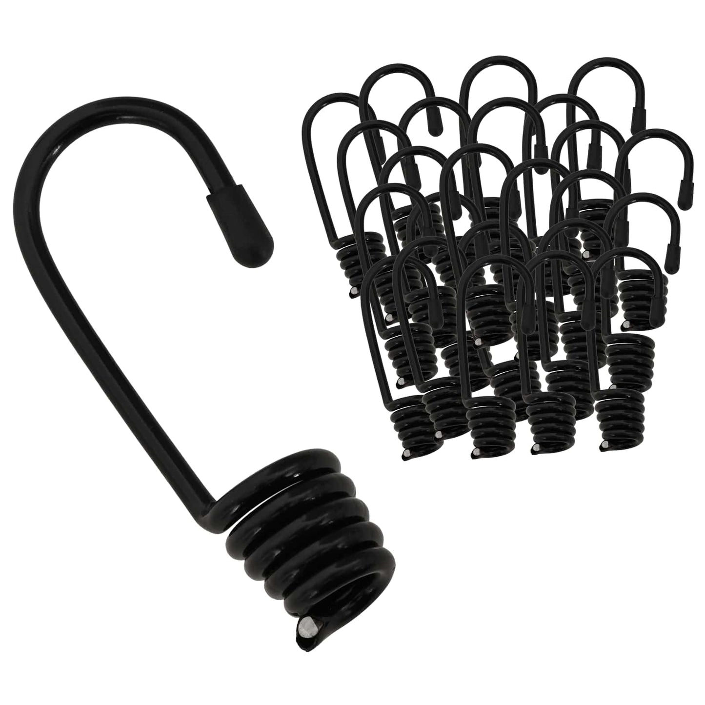 vidaXL Hooks 100 pcs Black 4 mm x 5 cm Steel