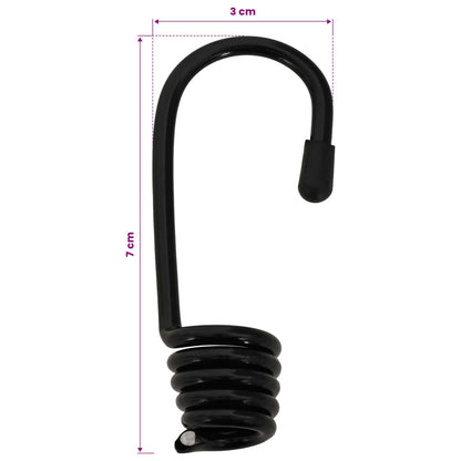 vidaXL Hooks 100 pcs Black 4 mm x 5 cm Steel