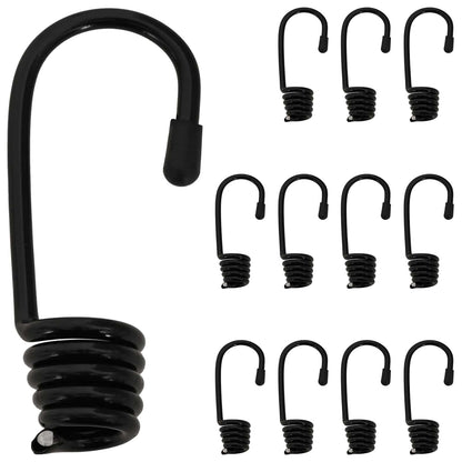 vidaXL Hooks 12 pcs Black 6 mm x 5 cm Steel