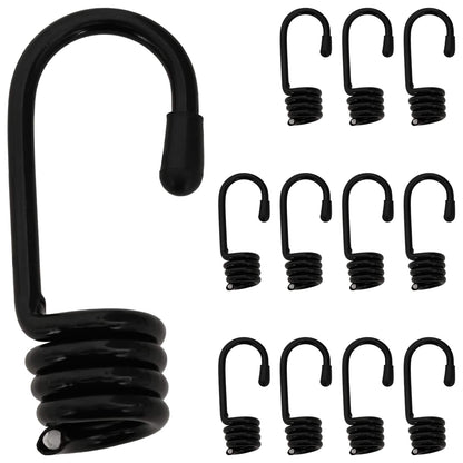 vidaXL Hooks 12 pcs Black 8 mm x 5 cm Steel